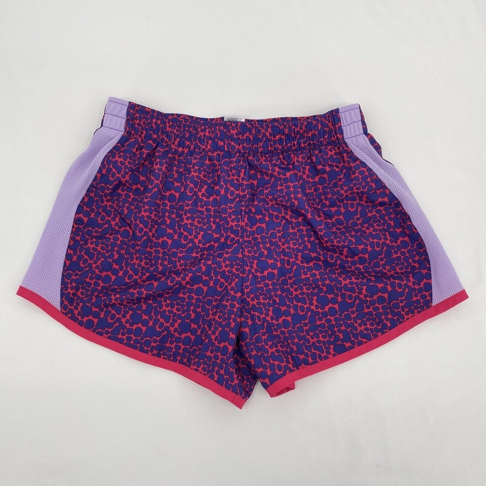Danskin Now Girl's Cheetah Print Elastic Waist Pull-On Running Shorts Purple XL